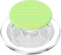 Cute Mint Green Yellow Minimalist Horizontal Striped Pattern PopSockets PopGrip for MagSafe