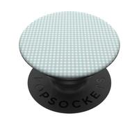 Cute Mint Teal Green Gingham Check Plaid Checkered Pattern PopSockets Adhesive PopGrip
