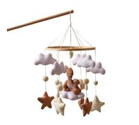 Cute Mobile Bassinet - Plush Nursery Decor, Cloud Star Bunny with Gentle Motion, Crib Hanging, Sleep Comfort, Toy Mobile for Boys Girls Calming Sleep Routine and Nursery Development Use