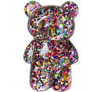Cute Mobile Phone Finger Holder Mobile Phone Finger Holder Cartoon Foldable Epoxy Sequins 3D Bear Shaped Phone Grip Tok Folding Bracket Cell Phone Stands for Desktop Mobile Mobile Phone Finger Stand