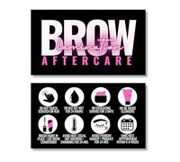 Cute Modern Brow Lamination After Care Cards/Pack of 55 business card size brow lamination aftercare cards perfect after appointment reminder (Hot Pink)