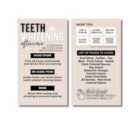 Cute Modern Teeth Whitening Cards After Care - Pack of 55 Business Cards, Eyebrow Lamination, Perfect After Date Cards
