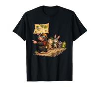 Cute Mole Leader Woodland Animal Hiking Adventure T-Shirt