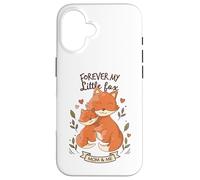 Cute Mom & Me Foxes Forever My Little Cub Case for iPhone 16