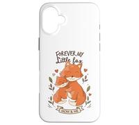 Cute Mom & Me Foxes Forever My Little Cub Case for iPhone 16 Plus