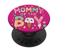 Cute Mommy Of The Boy Ice Cream Mama PopSockets Adhesive PopGrip