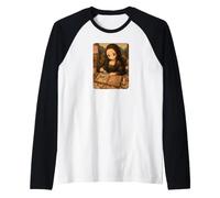 Cute Mona Lisa Scrapbooking Lover Gift Raglan Baseball Tee