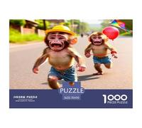 Cute Monkey 1000 Piece Jigsaw Puzzles for Adults Educational Games Birthday Gifts for Women And Man Art Colorful DIY Craft 70x50cm/1000pcs
