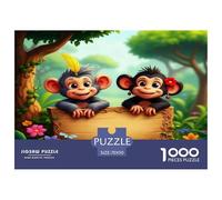 Cute Monkey 1000 Piece Jigsaw Puzzles for Adults Educational Games Birthday Gifts for Women And Man Challenge High Difficulty 70x50cm/1000pcs