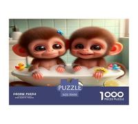 Cute Monkey 1000 Piece Jigsaws for Adults Educational Games Beautiful Home Decoration Art Colorful DIY Craft 70x50cm/1000pcs