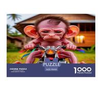 Cute Monkey 1000 Piece Jigsaws for Adults Fun, Challenging & Brainteasing Birthday Gifts for Women And Man Art Colorful DIY Craft 70x50cm/1000pcs