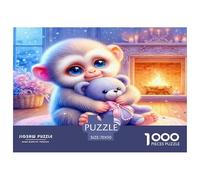 Cute Monkey 1000 Piece Jigsaws for Adults Impossible Birthday Gifts for Women And Man Art Colorful DIY Craft 70x50cm/1000pcs