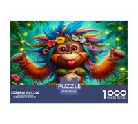 Cute Monkey 1000 Pieces Jigsaw Puzzles for Adults Educational Games Birthday Gifts for Women And Man Challenge High Difficulty 38x26cm/1000pcs
