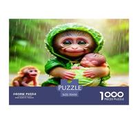 Cute Monkey 1000 Pieces Jigsaw Puzzles for Adults Fun, Challenging & Brainteasing Birthday Gifts for Women And Man Challenge High Difficulty 70x50cm/1000pcs