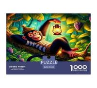 Cute Monkey 1000 Pieces Jigsaw Puzzles for Adults Impossible Birthday Gifts for Women And Man Challenge High Difficulty 70x50cm/1000pcs