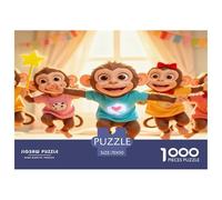 Cute Monkey 1000 Pieces Jigsaws for Adults Fun, Challenging & Brainteasing Birthday Gifts for Women And Man Challenge High Difficulty 70x50cm/1000pcs