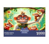 Cute Monkey 1000 Pieces Jigsaws for Adults Impossible Birthday Gifts for Women And Man Challenge High Difficulty 38x26cm/1000pcs