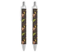 Cute Monkey And Banana Leaf Pattern Ballpoint Pens Fine Point (0.5mm) Retractable Smooth Writing Pens Black Ink Gel Pens 1 PCS pattern 1641