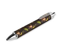 Cute Monkey And Banana Leaf Pattern Ballpoint Pens Fine Point (0.5mm) Retractable Smooth Writing Pens Black Ink Gel Pens 1 PCS pattern 1618