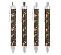Cute Monkey And Banana Leaf Pattern Ballpoint Pens Fine Point (0.5mm) Retractable Smooth Writing Pens Black Ink Gel Pens 1 PCS pattern 1683
