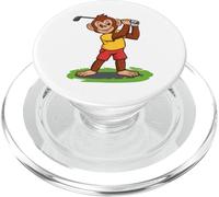 Cute Monkey Golf Player Ironic Animal PopSockets PopGrip for MagSafe
