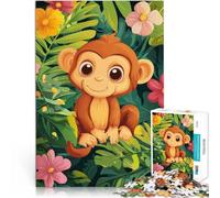 Cute Monkey in Jungle2000 Piece Jigsaw Puzzles for Adults Jigsaw Analysis and logic Every Piece is Unique - Challenging Family Fun Game 70x100cm