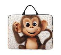 Cute Monkey Laptop Case 14 Inch Laptop Sleeve Computer Carrying Bag Shockproof Protective Notebook Case Portable Laptop Bag Waterproof Briefcase Bag for Men Women
