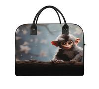 Cute Monkey Laptop Tote Bag Casual Travel Handbag Multi Pocket Shoulder Bags for Work Travel