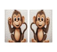 Cute Monkey Passport Holder Slim PU Leather Passports Wallet Portable Passports Protector Passport Cover