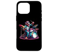 Cute Monkey Playing Drums Monkeys Drummer Music Case for iPhone 16 Pro Max