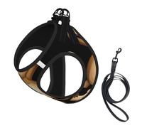 Cute Monkey Print Adjustable Reflective Harness Leash Set For Cats, Dogs And Small Pets, Soft Breathable Mesh Walking Vest With Escape-Proof Lead