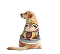 Cute Monkey Print Dog Outfit Sleeveles, Funny Pet Dog Clothes Machine Washable Shirt Vest For Medium Large Dogs