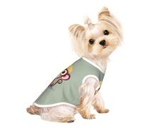 Cute Monkey Print Pet T-Shirt Vest Soft Stretchy Apparel Wear Fashion Tank Top for Indoor Outdoor Use