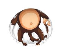 Cute Monkey Print Premium Double Layer Shower Cap For Women With Reusable Shower Cap For Hair - Waterproof Plastic Cap - Shower Caps For Long, Short And Curly Hairs