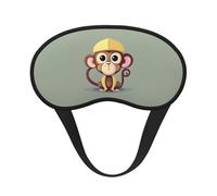 Cute Monkey Print Unisex Blackout Sleep Mask Comfortable Eye Mask for Travel Meditation Sleep Travel