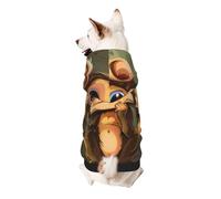 Cute Monkey Printed Dog Hoodie Soft Dog Sweatshirt Cute Cat Dog Clothes for Small Dogs Kitten Puppy, XL