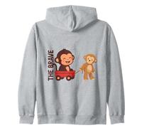 Cute Monkey Punch Baby Graphic The Brave Zip Hoodie