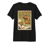 Cute Monkey Punch Baby The Brave Vintage Hot Air Balloon Premium T-Shirt