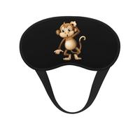 Cute Monkey Sleep Mask for Side Sleeper, Eye Mask Sleeping for Women Men,for Sleeping with Elastic Band