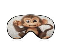 Cute Monkey Sleep Mask Personality Eye Sleep Shade Cover Comfortable Breathable Sleeping Blindfold Soft Comfortable Night Eye Cover Adjustable Band Eye Mask for Men Women