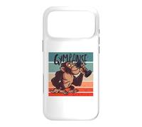 Cute monkey training in the gym chimpanzee gympanse animal Case for iPhone 17 Pro Max
