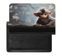 Cute Monkey1 Passport Holder Vaccine Card Holder Travel Document Organizer Credit Card Organizer for Women/Men