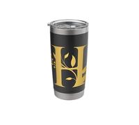 Cute Monogram Initial Coloured Letters Flowers Capital H Stainless Steel Insulated Tumbler