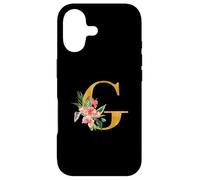 Cute Monogram Initial Letters Flowers Capital G Case for iPhone 17