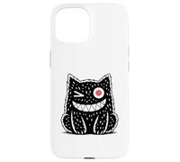 Cute Monster Cat Dark Spooky Gothic Creepy Unique Feline Case for iPhone 15