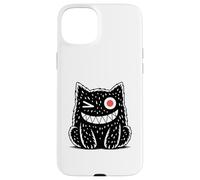 Cute Monster Cat Dark Spooky Gothic Creepy Unique Feline Case for iPhone 15 Plus