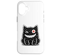 Cute Monster Cat Dark Spooky Gothic Creepy Unique Feline Case for iPhone 16 Plus