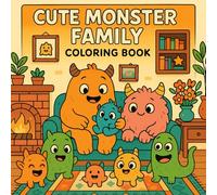Cute Monster Coloring & Activity Book for Kids & Adults