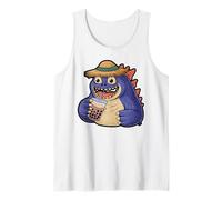 Cute Monster Drinking Bubble Tea Tank Top