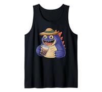 Cute Monster Drinking Bubble Tea Tank Top